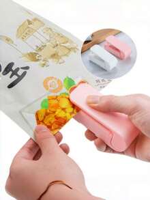 1 件便携式迷你热封机，适用于食品袋，真空食品封口机塑料袋热封零食封口机聚乙烯管塑料袋套件工具 - 热塑袋封口保鲜 - 易于使用的包装厨房配件（不含电池）（随机颜色）