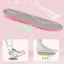 1 pereche de branțuri interioare simple gri, tip nor, moi, respirabile, confortabile, care absorb umezeala, inodor, potrivite pentru studenți, adolescenți, sport, absorbante de șocuri, elastice, flexibile, unisex, potrivite pentru alergare, baschet, ținute casual, studenți, diverse ocazii, pot fi asortate cu pantofi sport, casual și pantofi sport. - Multicolor - Vizualizare 7