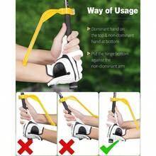 Training Wrist Hinge Swing Training Aid Swing Correcting Trainer Golfers Beginners Arm Elbow Posture Teaching Accessory Club Practice - 黃色 - 查看 5
