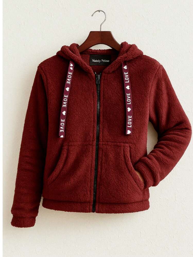 Nes Sport sudadera dama peluche - Vino - Añade 3