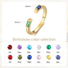1PC Personalized Minimalist Custom Birthstone Ring, Party Jewelry, Ladies' High-End Jewelry, Mother's Day Gift, Men's And Women's Family Gift, Used For Wedding Anniversary Jewelry, Valentine's Day Gift, Mother's Day Gift - Gold - View 8