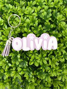 Personalized Floral/Bow Name Tags, Suitable For Backpacks, Luggage, Diaper Bags, Can Customize Name Tags, Teen's Name Keychains, Customized Lunch Box Labels, Schoolbag Labels, Teen's Gifts - Multicolor - View 7