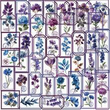 50PCS Flower Frame Label Stickers Exquisite Handheld Materials Phone Cases Laptop Suitcases Water Cups Waterproof Stickers