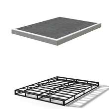 Qingzhou Box Spring Twin Full Queen King, 7 Inch High Metal Twin Box Spring Only, Heavy Duty Mattress Foundation With Fabric Cover, Easy Assembly - 7吋 - 查看 9