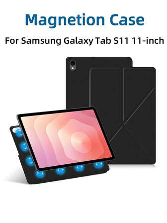 Funda magnética para Tablet Galaxy Tab S11 de 11 pulgadas, Funda tipo folio para Tablet Tab S11 X730 736, Cubierta con función de soporte plegable en Y y activación/suspensión automática