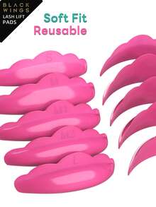 BLACKWINGS 5 Sets Reusable Eyelash Lift Kit, Eyelash Perming Pad, Silicone Eyelash Lift Pads, Eyelash Curler, Applicator, Eyelash Assist Tools, Eyelash Perming Pad, Silicone Eyelash Lift Pads, Eyelash Curler, Applicator, Eyelash Assist Tools, Eyelash Lift Perming Solution, Eyelash Lift Tools Set, Silicone Eyelash Curler, Eyelash Lift Rod, Makeup Beauty Tools, Makeup Accessories, Reusable Eyelash Lift Pads - Hot Pink - View 4
