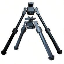 Outdoor Aluminum Alloy Tactical Portable Foldable V8 Tripod, 180 Degree Rotatable, Hunting Accessory - Black - View 2