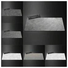 1 件灰色纹理大号游戏鼠标垫，电脑桌游戏桌垫，XXL 橡胶防滑键盘鼠标垫，长款桌垫 - 彩色 - 查看 1