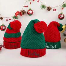 Custom Embroidered Santa Hat: Personalized Christmas Party Wear - Multicolor - View 4