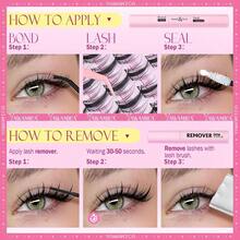 Individual Lashes 320pcs Lash Clusters 40D 9 - 16mm Mix Lash Extension D Curly Eyelash Clusters Eyelash Extension Wispy Cluster Lashes Self Application By 40D - 0.07D, 9 - 16mix - Bộ dụng cụ nối mi Manga-Lash - Xem 9