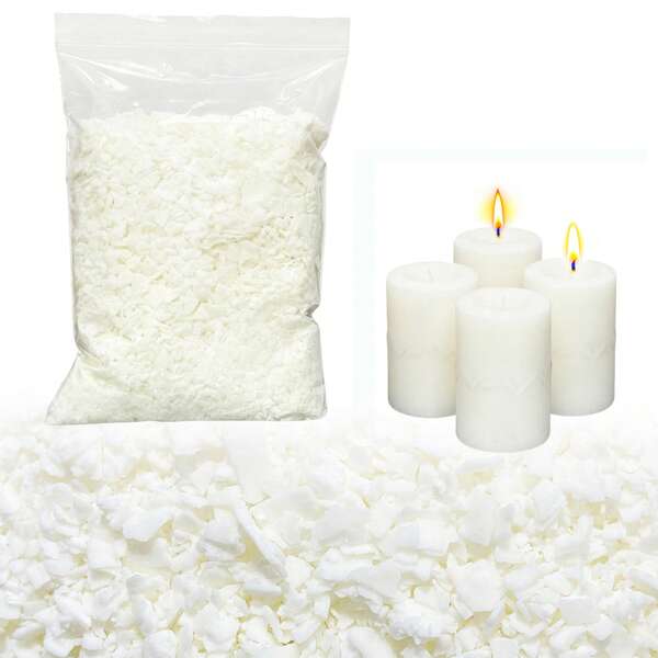 1kg Natural Soy Wax Flakes For Candle Making - Low Melt Point, Clean Burning - DIY Candle Supplies , Home Aromatherapy Candles, Halloween. Christmas Decorative Candles