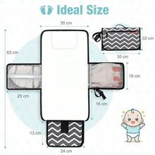 Portable Baby Changing Pad, Foldable Waterproof Diaper Changing Pad For Travel Baby Change Mat With Wipe-Pocket ...