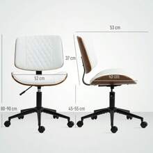 Home Office Chairs - White - View 3