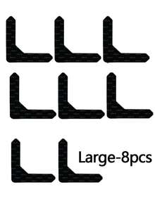 2/4/8/12 Stücke rutschfeste Teppichaufkleber geeignet, Teppichband, waschbare wiederverwendbare rutschfeste Teppichhalter aus Polyurethan, verhindert Teppichverschiebung und Umkraulung, für Teppiche in Wohnzimmer, Esszimmer, Badezimmer, verhindert Verrutschen und Umkraulung der Kanten, Schulbedarf, notwendiges Zuhause-Grundbedürfnis