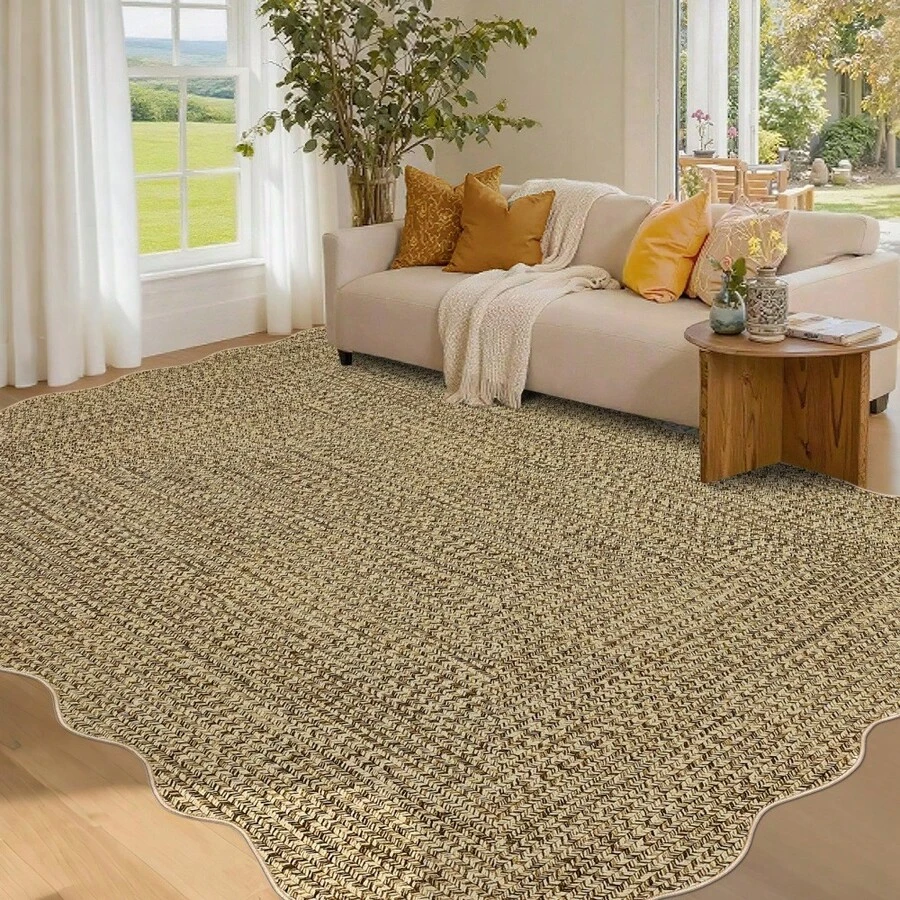 Simple Kitchen Modern Home Decor Area Rug Soft Non Slip Stain Resistant Carpet Thin Non Shedding Printed Floorcover Low Pile Bordered Entrance Runner Rug Washable Easy To Clean Mat Throw Rug For Laundry Living Room Hallway Bathroom Bedroom Dinning Room - 米黃色 - 查看 1