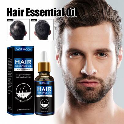 Esencia para el cuidado del cabello de hombres, hidratante y suavizante, masaje del cabelludo, esencia nutritiva para el cuidado del cabello adecuada para el cuidado diario.