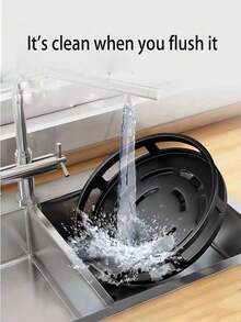 1个不锈钢旋转厨房调料架，多功能浴室台面化妆品收纳架 - 黑色 - 查看 5