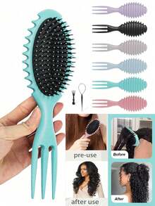 Air Cushion Hair Brush, Unisex Scalp Massaging Comb, Anti-Static, Reduces Hair Breakage, Essential Accessory For Daily Salon And Travel Hairstyling And Hair Care