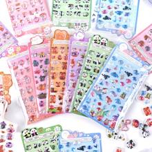 Ein süßer japanischer Aufkleber, bunter 3D geprägter Acryl-Diamant-Aufkleber mit Sushi-Essen, Kaninchen, Obst, geeignet für Scrapbooking und Bürodekoration mit Cartoon-Tier-Selbstklebe-Aufklebern, perfekt für DIY-Projekte und Bastelaufkleber für Büromaterial.