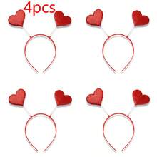 1/2/4pcs Cupid Headband, Heart Headband, Valentine's Day Headband, Women Heart Hair Accessories