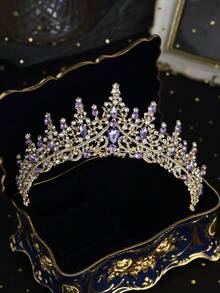 1件女性皇冠 水鑽公主髮飾 新娘婚禮髮飾 伴娘禮物 生日裝飾 聖誕萬聖節裝飾 - 彩色 - 查看 31