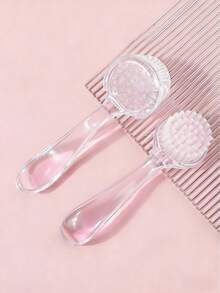 1件圓頭美甲刷附蓋，長柄美甲灰塵清潔刷，美甲工具 - 無色 - 查看 4