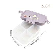 WORTHBUY 1个透明塑料冰箱保鲜盒，带盖，密封防漏，可重复使用，隔层保鲜盒，可微波炉加热，可堆叠，节省空间，适用于厨房和餐厅的食品储存。 - 彩色 - 查看 16