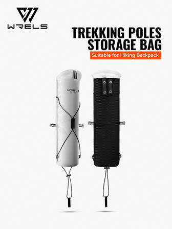WRELS 1 pieza Bolsa de almacenamiento para bastón de senderismo al aire libre - Resistente al agua, de malla transpirable, ligera y plegable, adecuada para senderismo, todoterreno, escalada y otras escenas