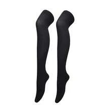 Women's Opaque Stretchy Nylon Over Knee Thigh High StocFKings Knee High Costume Boot Socks For Daily Wear Cosplay{Inchsize_nameinch:InchOneSizeinch,Inchcolor_nameinch:InchBlackinch} - 黑色 - 查看 1
