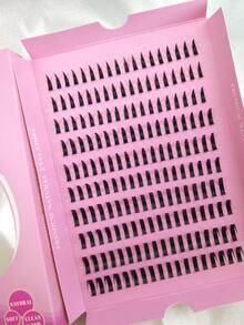 Hinarin 180 buc D Curl Gene false cluster 12-20mm mixte țepoși desene animate extensii de gene simple groase și pufoase Gene naturale extensii de gene Anime punct gene individuale false cluster pentru machiaj aprovizionare