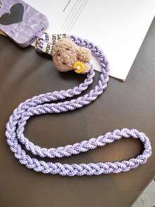 Chrysanthemum Rabbit Braided Lanyard, Fashionable, Lightweight, Durable For Outdoor, Hiking Compatible With Android And Most Smartphone,Gifts For Mother, Family, Friends, Birthday, Holiday Phone Chain - Multicolor - View 10