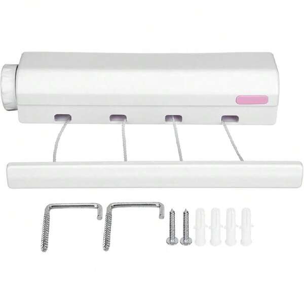 Tendedero Retráctil Telescópico Ropa Cuerda de Secado Percha para Suministros de Interior y Exterior Cuatro Cuerdas Burro de Planchado Fuerte Capacidad de Carga Este Telescópico (cuatro cuerdas),27705912