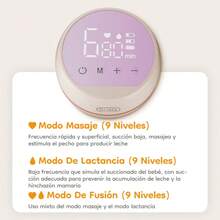 Extractor de leche eléctrico portátil con función de masaje/carga, cómodo y respetuoso con la piel, adecuado para la lactancia materna en interiores y exteriores, protección de la privacidad y lactancia materna. - Multicolor - Ver 4