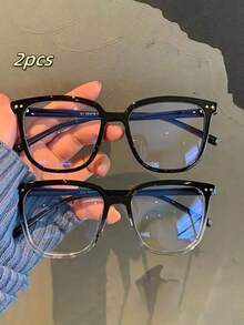 1/2/3 Pairs Anti-Blue Light Glasses - Fashionable Square Fake Glasses, Anti-Blue Light Computer & Gaming Glasses, Unisex Anti-Blue Light Glasses - Multicolor - View 12