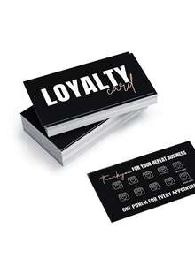 50pcs Double-Sided Recommendation & Member Discount Cards - Multipurpose Reward Cards Suitable For Small Businesses, Retail Stores, Cafes, Hair Salons, Service Shops, Restaurants, Gyms, Beauty Studios And Online Stores - Multicolor - View 5