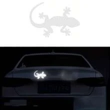 1pc Reflective Lizard Car Sticker - Lucky Charm Sticker, Scratch-Resistant Safety Sticker, Suitable For Cars, Motorcycles, Trucks, High Visibility Nighttime Reflective, Waterproof And Sunproof, Vehicle Decor - Multicolor - View 7