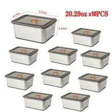 Stainless Steel Airtight Food Storage Containers With Leak-Proof Lids - Perfect For Lunch, Snacks And Meal Prep - Reusable And Durable, Suitable For Fruits, Vegetables Etc. - Great For Home And Office Use, Square Meal Prep Containers Stainless Steel Containers - Multicolor - View 15