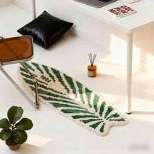 1pc Surfboard Shaped Rug, Y2K Decor Soft Non-Slip Carpet Mat For Living Room, Bedroom, Doorway - Green - View 4