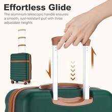 PP Hardshell Luggage 20 24 28 Inch Carry On Cabin Suitcase Expandable TSA Lock 360 Spinner Wheels Lightweight 3 Piece Set Check In Travel Holiday - Dark Green - View 5