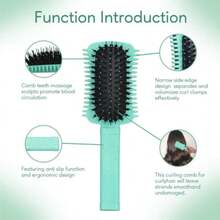 Curly Hair Brush, Volume Curl Defining Brush For Detangling Shaping And Styling Women's Curls, Reduce Pulling (Green) - 薄荷綠 - 查看 4