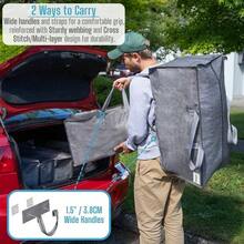 2 Pack Moving Bags W/Backpack Straps Heavy Duty Moving Boxes Alternative Packing Supplies Large Storage Totes For Dorm Room Essentials With Zipper For Clothes Gray 2 Pack - Gray - View 2