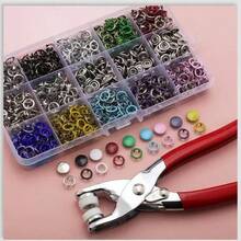 1 Set 5-Claw Snap Fastener Pliers | Sewing DIY Handicraft Tool | Easy Installation For Clothes/Hats/Bags Decoration - Red - View 1