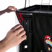 Colorday Good Night Funda para jaula de pájaros grande con tapa de juego pendiente de patente color negro de 61 pulgadas - 61 - Ver 5