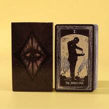 78pcs Durable Tarot Cards - Mystic Tarot Deck, Includes Beginner's Tarot Reading Guide, Ideal For Holiday, Friends, And Fun Tarot Game - Black - View 1