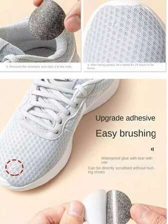 Shoe Repair Patch, Leather Adhesive Patch For Shoe Holes, Anti-Slip Anti-Abrasion Heel Protector, Convenient And Quick Shoe Accessories