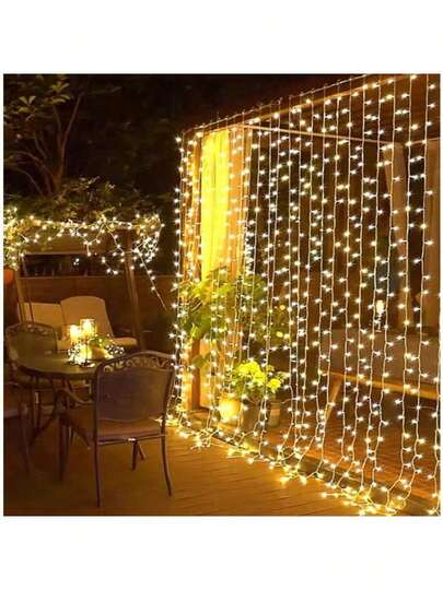 Pisca Pisca LED Cortina De Luz Leds 3x3M/4x3M Decoração Festas Casamentos