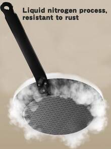 1个预先养护的碳钢煎锅，适用于电磁炉、燃气灶和烤架 - 11/9.4/7.9英寸，精密铸铁煎锅，牛排煎锅，经久耐用，加热均匀，适合室内外使用 - 不含PFAS、PFOA和PFOS - 黑色 - 查看 5