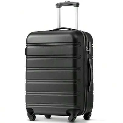 Hard-Shell Suitcase, Rolling Suitcase, Travel Suitcase, Hand Luggage 4 Wheels, ABS Material, 74.5*50.5*31.5, Black