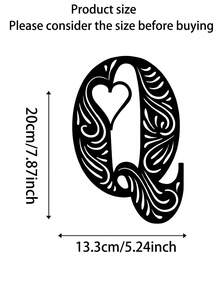1pc Personalized Scroll Heart DIY Letter Combination Sign, Made Of High-Quality Metal - Durable And Suitable For Home, Office, Bedroom, Living Room, Garden, Corporate Image Wall Decoration, Modern Personalized Entryway Decoration, And A Great Choice For Housewarming, Birthday, And Holiday Gifts. - Multicolor - View 49