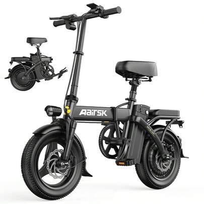 748W Motor, 48V 20Ah Battery, 14 Inch Thick Tire Electric Bicycle, Top Speed Of 25 Km Per Hour, Range Of 60 Miles,Adult Electric Bicycle, All Terrain Electric Bicycle